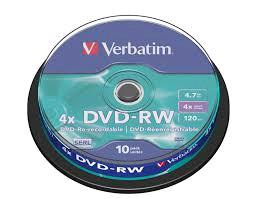 DVD-RW VERBATIM 4X 4,7 GB 120 MIN. 43552