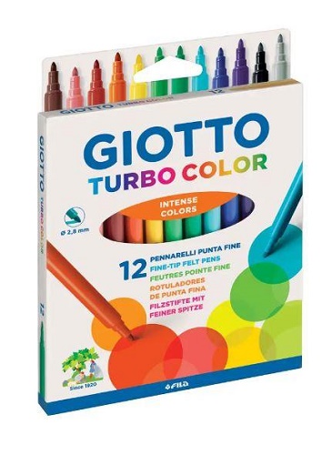 GIOTTO PENNARELLI TURBO COLOR CONFEZIONE 12 PEZZI