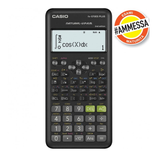 Calcolatrice Scientifica Casio FX-991EX, Doppia Alimentazione, Ammessa agli Esami
