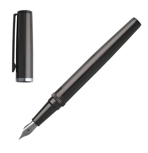 HUGO BOSS - PENNA STILOGRAFICA DA REGALO "GEAR, CROMO SCURO" HSN9672D