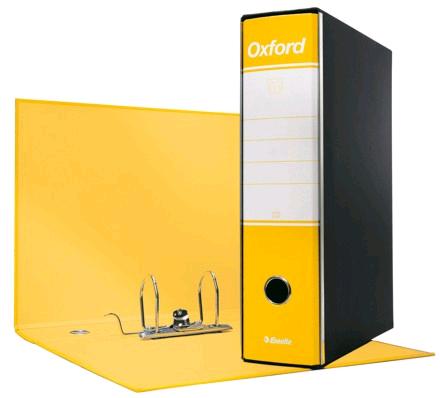 REGISTRATORE OXFORD G8509 DORSO CM. 8 GIALLO