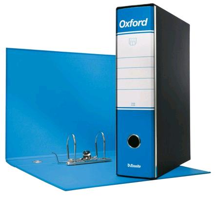 REGISTRATORE OXFORD G8580 DORSO CM. 8 AZZURRO