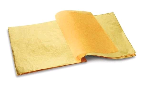 LIBRETTO FOGLIA ORO CM. 14x14 (25 FG.)