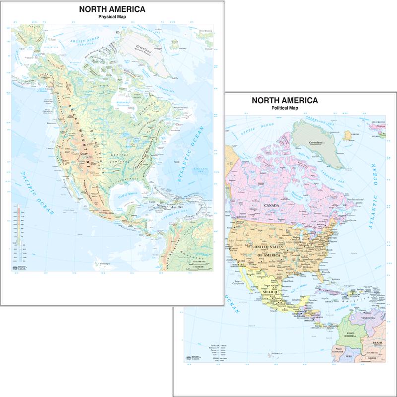 CARTE MURALI SCOLAS.BIFAC,North America - Scolastica