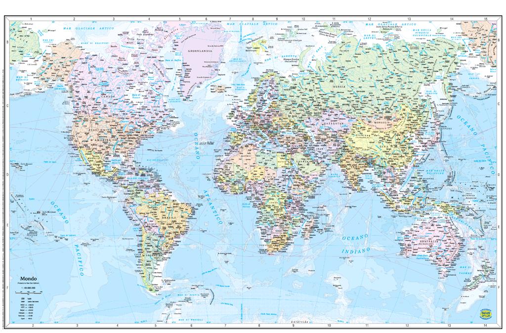 PANNELLI CARTOGRAFICI,Mondo (67,5X44,5)