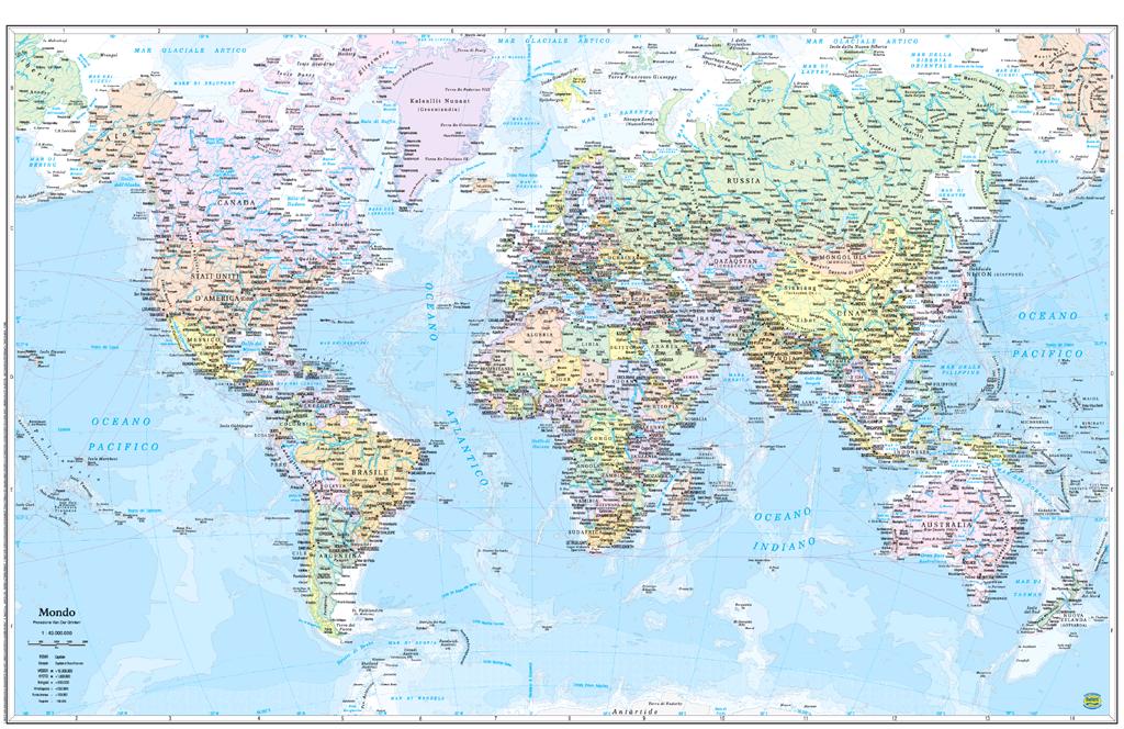 PANNELLI CARTOGRAFICI,Mondo (94,6X61,5)