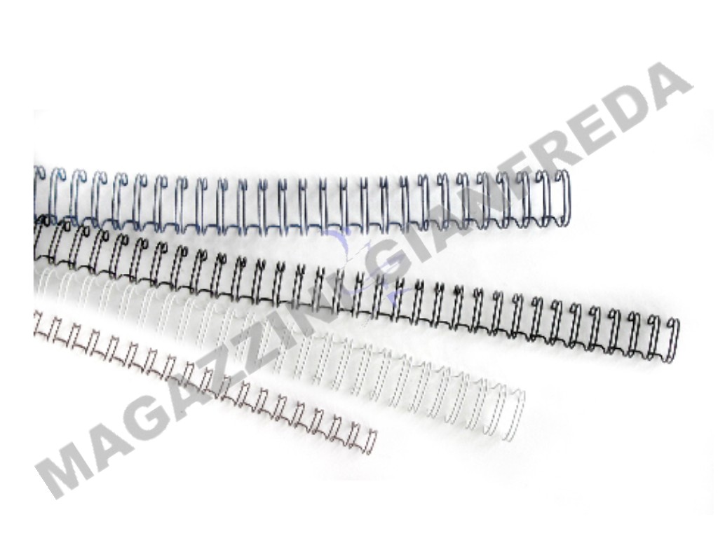 DORSI AD ANELLI METALLICI METAL WIRE COMBS Ø MM 19 SILVER CONF. 100PZ