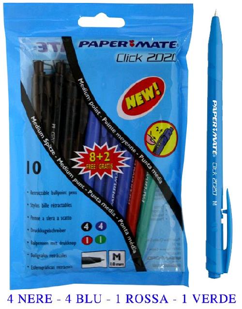 KIT PAPER MATE CLICK 2020 8+2 PZ GRATIS