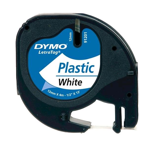 NASTRO DYMO LT IN PLASTICA   12mmx4mt- Bianco