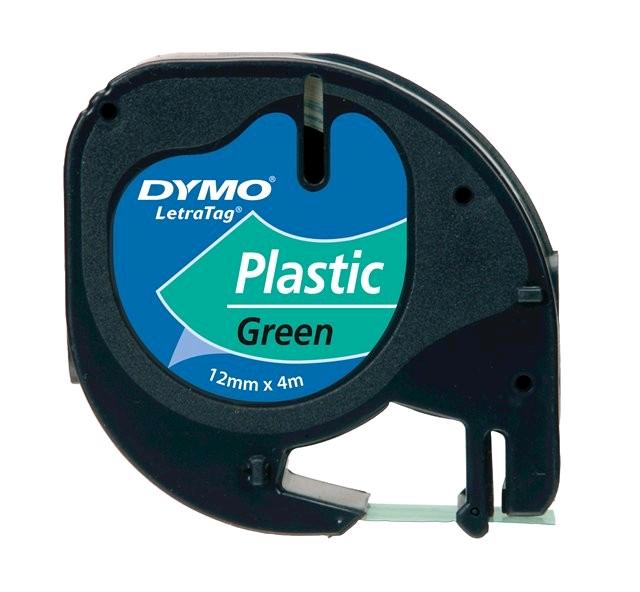 Nastro DYMO LT in plastica  12mmx4mt - Verde
