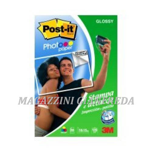 3M CARTA FOTOGRAFICA LUCIDA 10X15 ADESIVA 90GR.(20FG)