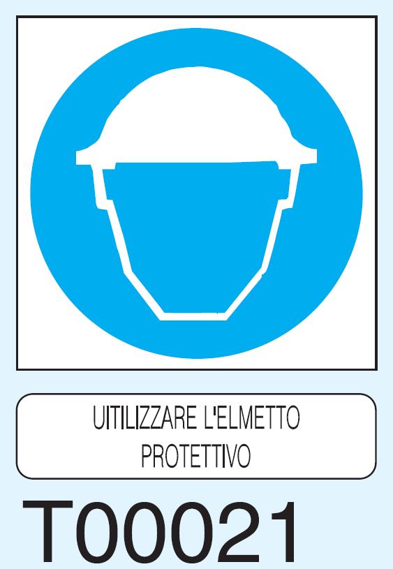 TARGA CEE OBBLIGO ELMETTO N. 21