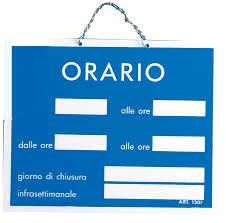 TARGA POLIONDA ORARI BLU N. 177