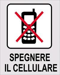 TARGA ADESIVA SPEGNERE IL CELLULARE N. 862