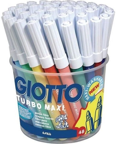 GIOTTO TURBO MAXI PENNARELLI  IN BARATTOLO DA 48 PEZZI