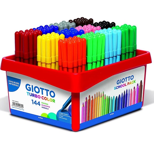 PENNARELLI GIOTTO TURBO COLOR IN VASCHETTA SCHOOLPACK (144 PZ)