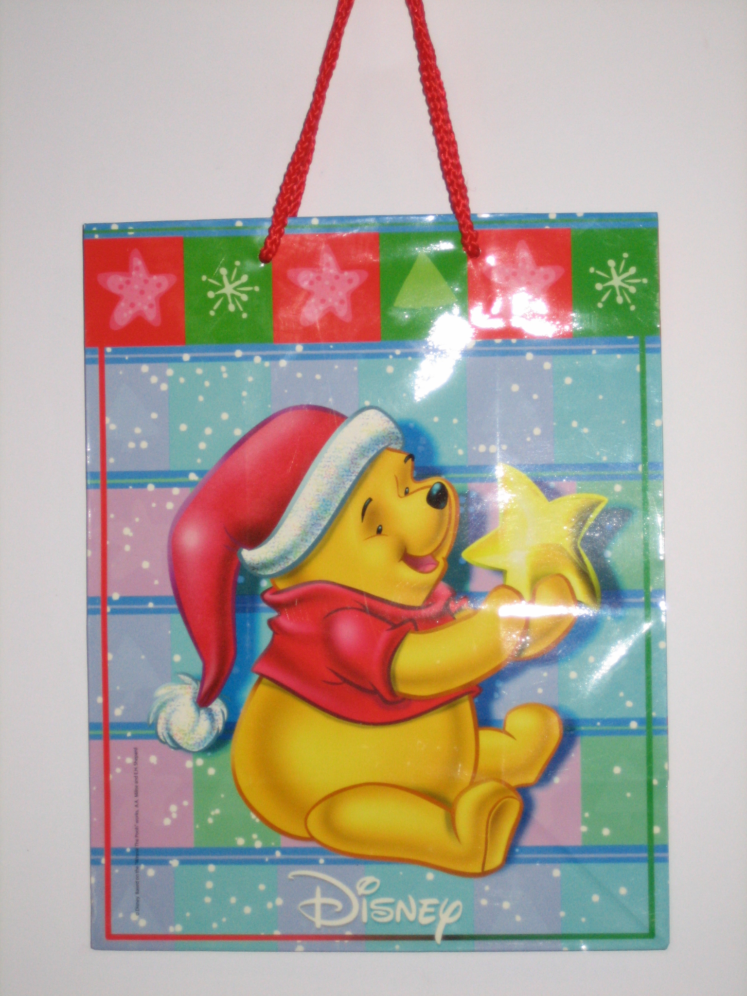 BUSTA REGALO WINNIE THE POOH 20X26 CON CORDONCINO X