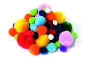 POMPONS COLORI ASSORTITI - BUSTA 100 PEZZI