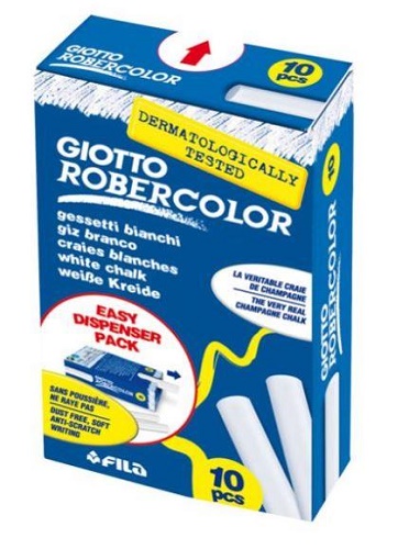 GIOTTO GESSI BIANCHI ROBERCOLOR. CONFEZIONE DA 10 PEZZI