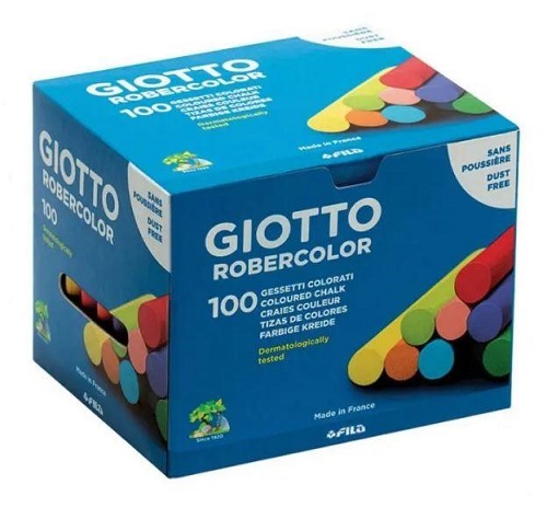 GIOTTO ROBERCOLOR GESSI COLORATI. CONFEZIONE DA 100 PEZZI