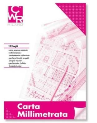 CARTA MILLIMETRATA - BLOCCO 50 FG. CM. 30x42