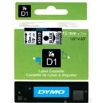 NASTRO DYMO D1 12 mm x 7 m NERO/TRASPARENTE