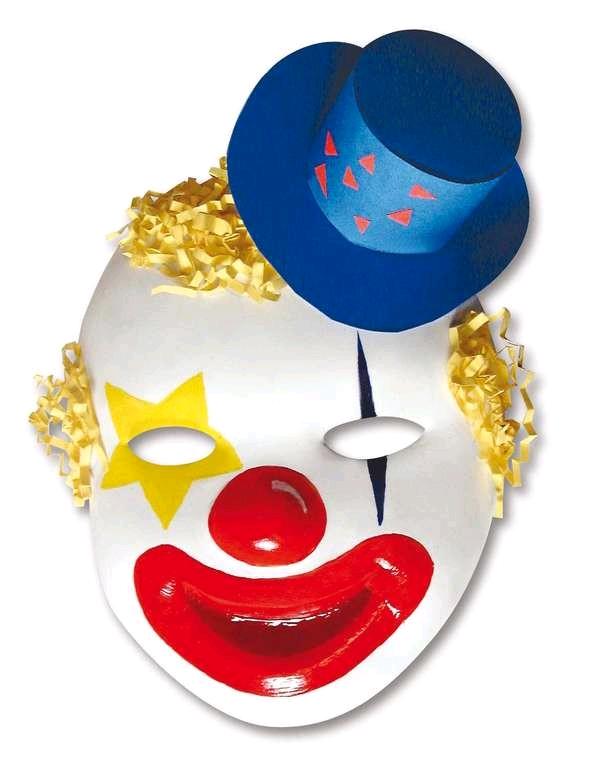 MASCHERA DA DECORARE CM.15X20 CLOWN