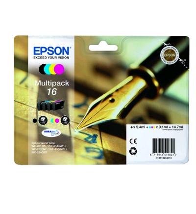 KIT 4 CARTUCCE EPSON  T1626 BK+C+M+Y ORIGINALI