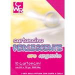 CARTONCINO PERLESCENTE ORO O ARGENTO GR. 300 CM. 50X70
