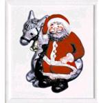 FORMA RILIEVO CM. 21x23 BABBO NATALE + ASINO