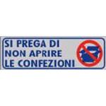 INDICATORI ADESIVI "SI PREGA DI NON APRIRE LE CONFEZIONI"