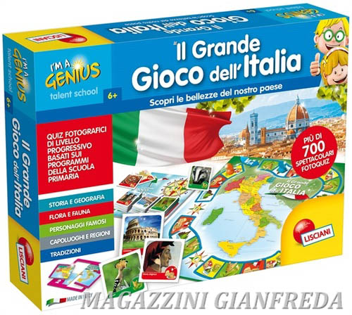 GIOCO DI CURIOSITA' PER BAMBINI A QUIZ -  I'M A GENIUS "IL GRANDE GIOCO DELL'ITALIA"