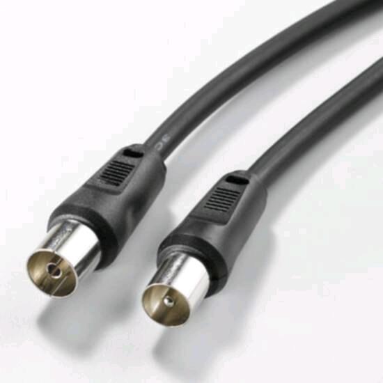 CAVO COLLEGAMENTO ANTENNA TV MASCHIO/FEMMINA COLORE NERO MT. 1,5