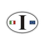 ETICHETTA ADESIVA "I" CM. 10X7 PER VEICOLI