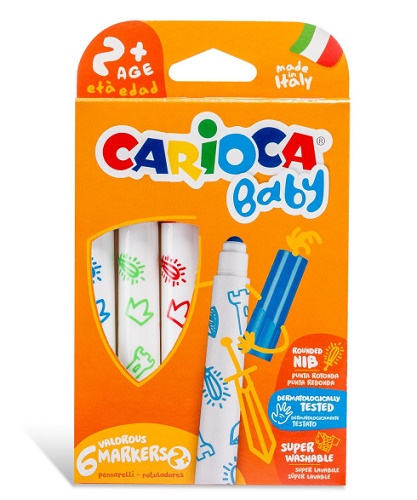 PENNARELLI CARIOCA BABY VALOROUS MARKER A PUNTA ARROTONDATA (6 PZ) 