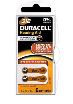 DURACELL BATTERIE ACUSTICHE PR312D BLISTER 6PZ 1,4V PR41