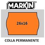 ROTOLO PREZZATRICE  26X16 ARANCIO PERMANENTE AD ONDA