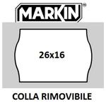 ROTOLO PREZZATRICE  26X16 BIANCO RIMOVIBILE AD ONDA