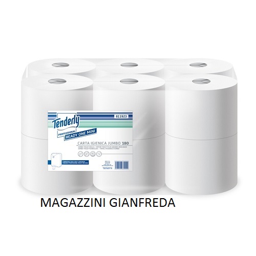 CARTA IGIENICA "READY ONE MINI" JUMBO 180MT 2V (CONF. 12PZ)