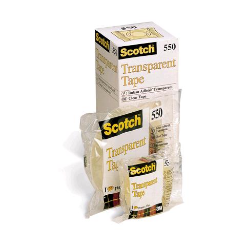 NASTRO ADESIVO TRASPARENTE SCOTCH 550 MM. 15X33 MT. CONF. A CARAMELLA