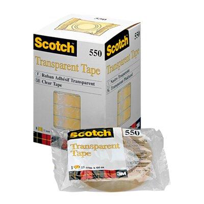 NASTRO ADESIVO TRASPARENTE SCOTCH 550 MM. 15X66 MT. CONF. A CARAMELLA