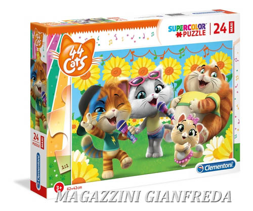 PUZZLE SUPERCOLOR CLEMENTONI "44 GATTI"  24PZ