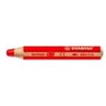 STABILO woody 3 in 1: matitone colorato, acquarello e pastello a cera rosso carminio
