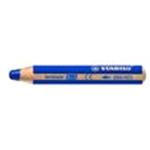 STABILO woody 3 in 1: matitone colorato, acquarello e pastello a cera blu oltremare