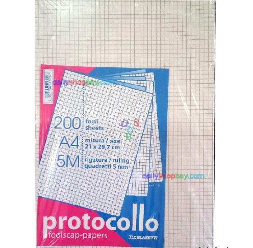 FOGLI PROTOCOLLO 5 MM (20 PZ)