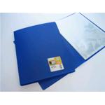 PORTALISTINO A4 - 40 BUSTE LISCE CM. 22X30 BLU