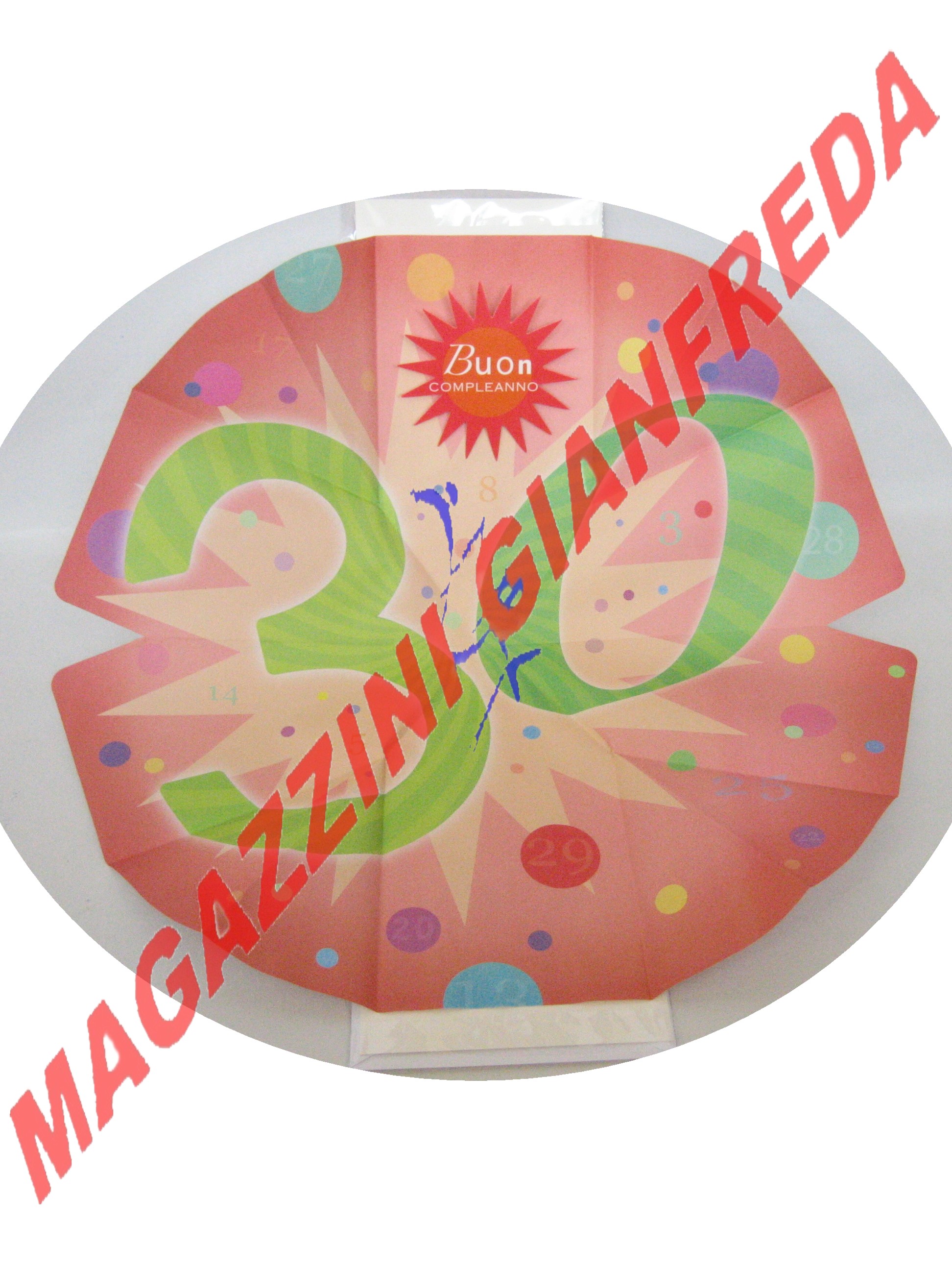 MAXI BIGLIETTO AUGURI 30 ANNI 3D POP UP PERLEBERG