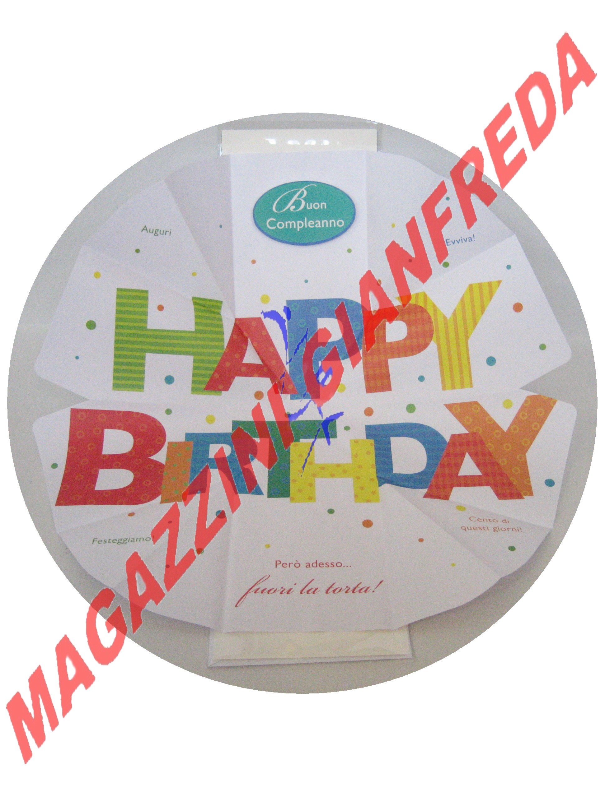 MAXI BIGLIETTO AUGURI COMPLEANNO GENERICO 3D POP UP PERLEBERG