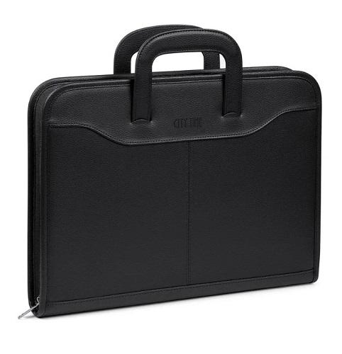 PORTABLOCCO IN ECOPELLE NERO "PROFESSIONAL"