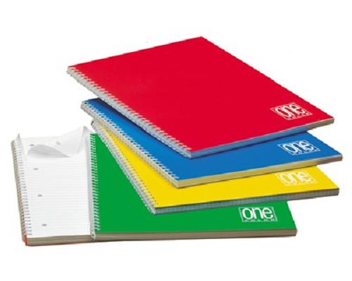 QUADERNO "ONE COLOR" A5 SPIRALATO 60 FOGLI DA 80 GR. CON 4 FORI 1R